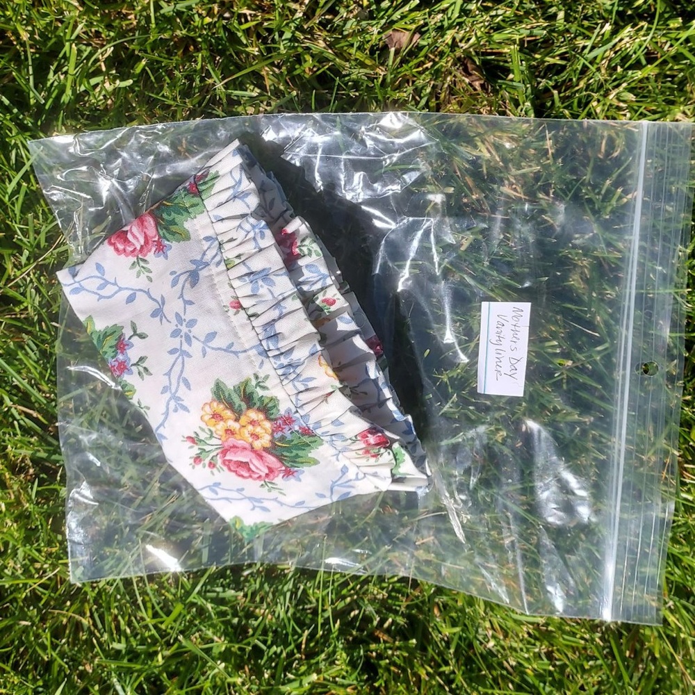 Mother's Day Floral Vanity Basket Fabric Liner